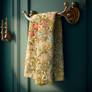 Conjunto De Toalhas William Morris Lily Art Nouveau Floral