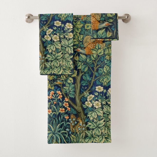 Conjunto De Toalhas William * Morris Phesant Bird (Insitu)