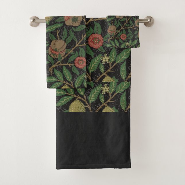 Conjunto De Toalhas William Morris Pomegranate Fruta clássica (Insitu)