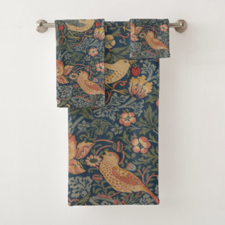 Conjunto De Toalhas William Morris Strawberry Theves Birds