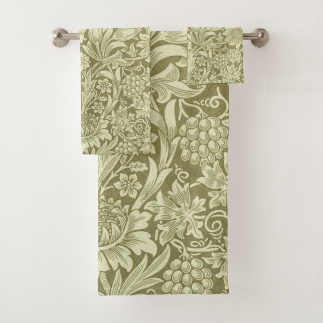 Conjunto De Toalhas William Morris Sunflower Green Flower (Insitu)