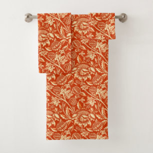 Conjunto De Toalhas William Morris Sunflower, Mandarin Orange