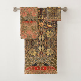 Conjunto De Toalhas William Morris  Vintage Peacock Dragon