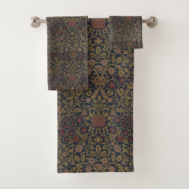Conjunto De Toalhas William Morris: Violet & Columbine Towel Set (Insitu)
