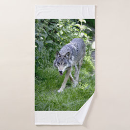 Conjunto De Toalhas Wolf Howl Wild Life Animal Trees Destino