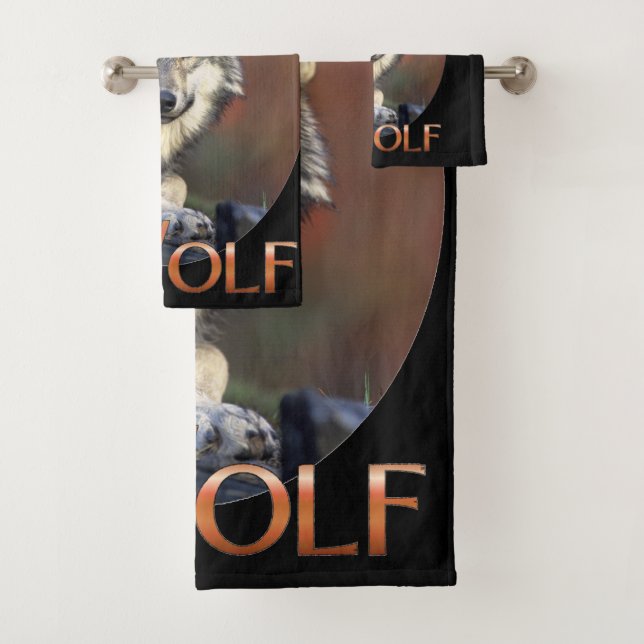 Conjunto De Toalhas Wolf Lovers (Insitu)