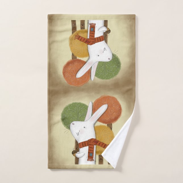 Conjunto De Toalhas Woodland Bunny com Acorn (Toalha de mão)