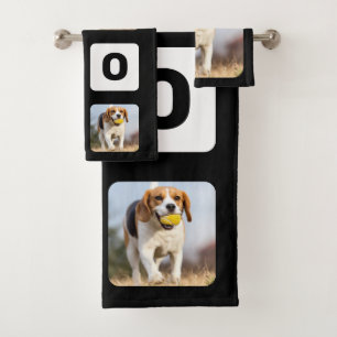 Conjunto De Toalhas Woof Personalized Photo Collage Pet Lover Dog