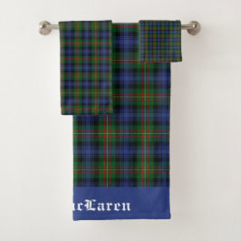 Conjunto De Toalhas Xadrez Clan MacLaren Tartan Personalizável