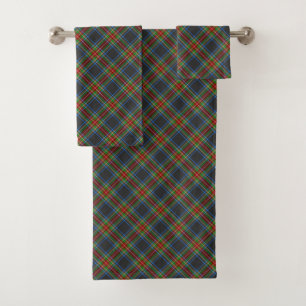 Conjunto De Toalhas Xadrez Stewart Stuart Black Clan Tartan