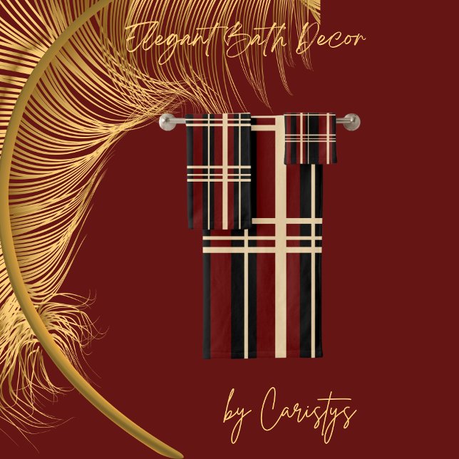 Conjunto De Toalhas Xadrez tradicional preto, creme de manteiga, verme (Criador carregado)