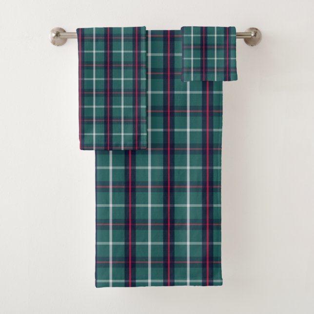 Conjunto de Toalhas Xadrez Verde (Insitu)