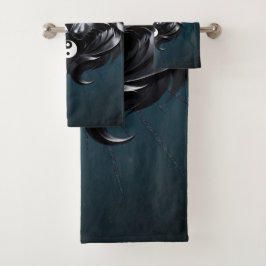 Conjunto De Toalhas Yin Yang Wolves.