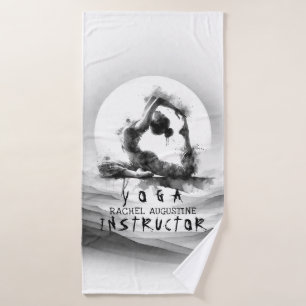 Conjunto De Toalhas Yoga Reiki Pigeon Pose Watercolor, Rei Pigeon Com 