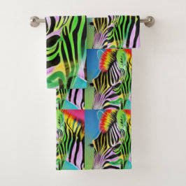 Conjunto De Toalhas Zany Zebra