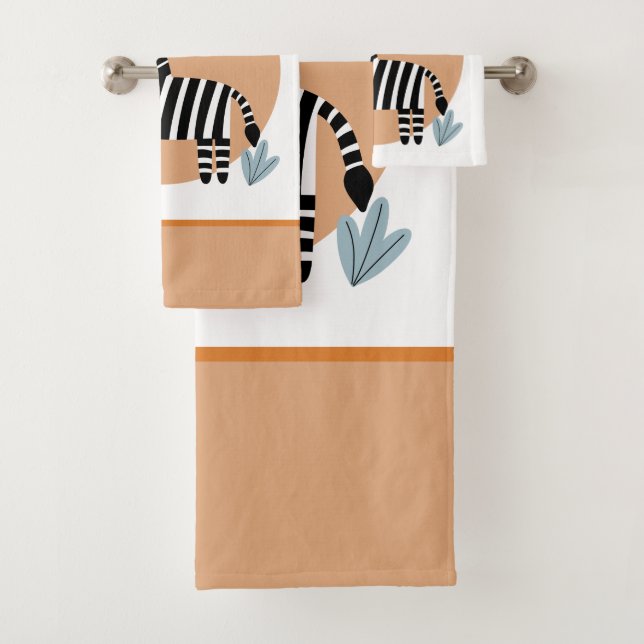 Conjunto De Toalhas Zebra Caprichosa com Influência Escandinava (Insitu)