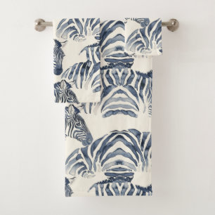 Conjunto De Toalhas Zebras da Aquarela