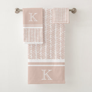 Conjunto De Toalhas Zigzag Sand Sand Sand Neutral Personalizado