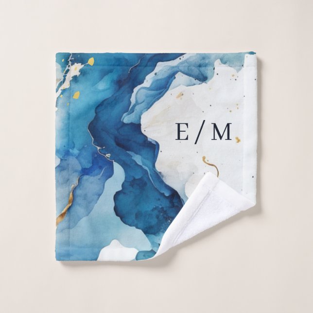 CONJUNTO DE TORNEIAS DE BANHO AZUL DE MARINHO BRAN (Pano de lavar)