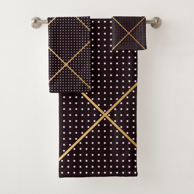 CONJUNTO DE TOWEL DE BANHO DOURADO DESIGN DE ESTRE (Insitu)