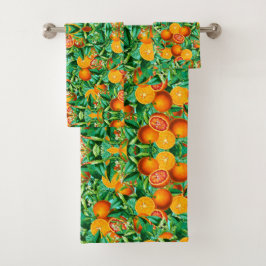 CONJUNTO DE TOWEL DE LARANJAS TROPICAIS