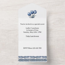 Conjunto Delft Blue Tulip Ladies Luncheon All-In-O