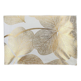 Conjunto Dourado de Pillowcase de Folha
