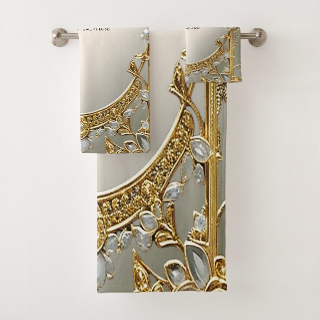 Conjunto Floral Branco do Ornamentado Dourado (Insitu)