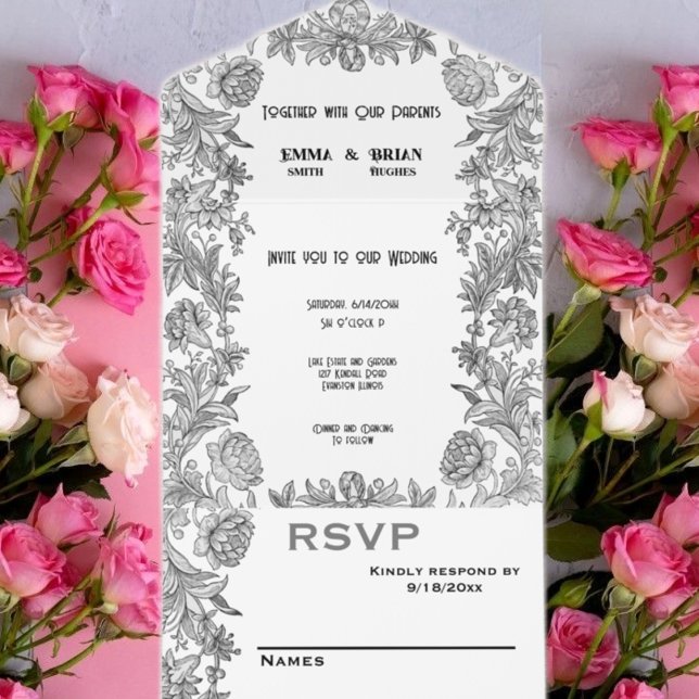 Conjunto Floral Gravado (Criador carregado)