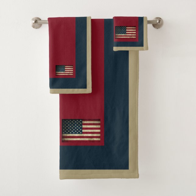 Conjunto Patriótico de Toalhas da Bandeira America (Insitu)