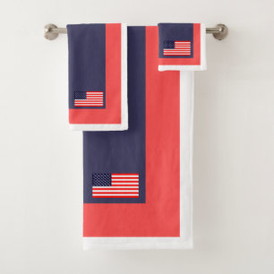 Conjunto Patriótico de Toalhas da Bandeira America