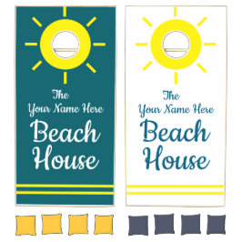Conjunto Personalizado de Cornhole da Beach House