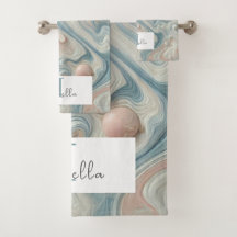 Conjunto Personalizado de Toalhas de Banheiro de M