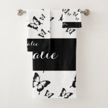Conjunto Personalizado De Toalhas De Borboletas