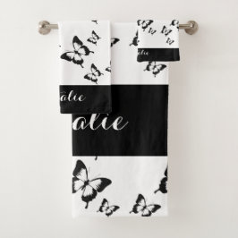 Conjunto Personalizado De Toalhas De Borboletas