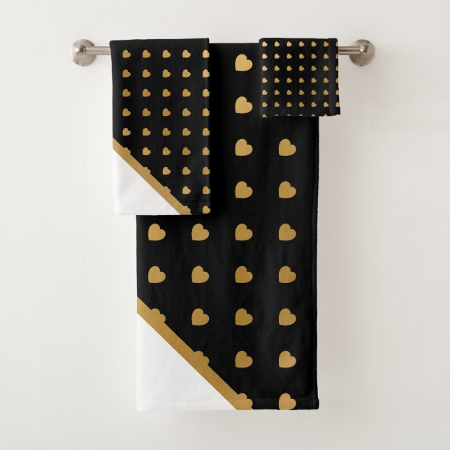 CONJUNTO PERSONALIZADO DE TOWEL DE BANHEIRO DOURAD (Insitu)