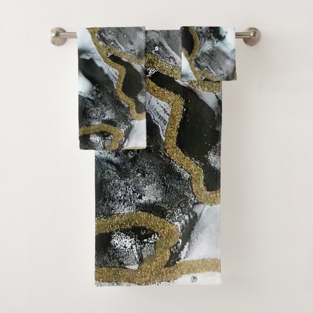 Conjunto Preto, Branco e Bandeja Dourada | Quic | (Insitu)