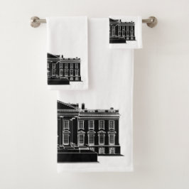 Conjunto Preto de Bandas Brancas Brancas