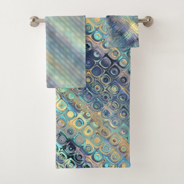 Conjunto variado dos padrões das cores do pavão (Insitu)