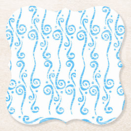 Conjuntos de Porta-Copos Blue Swirls