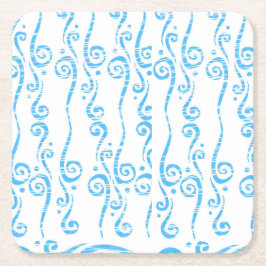 Conjuntos de Porta-Copos Blue Swirls