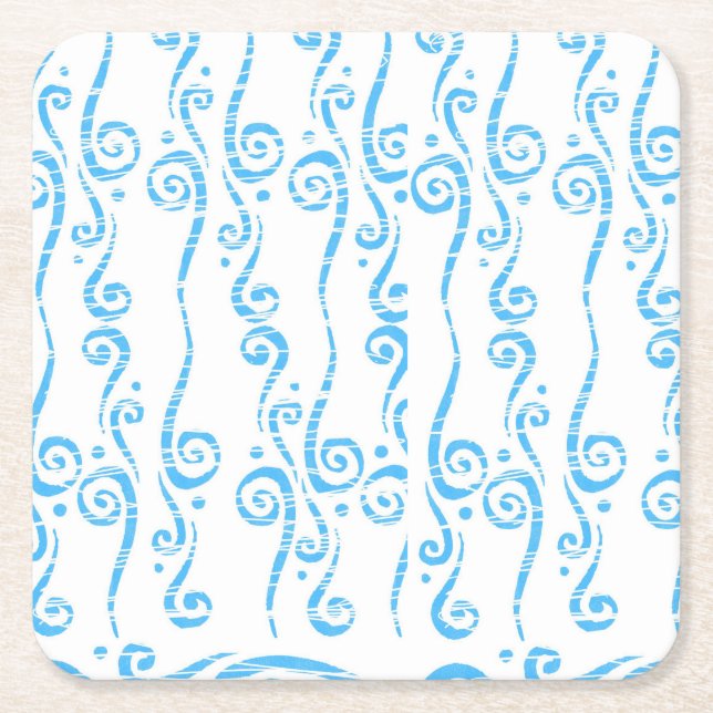 Conjuntos de Porta-Copos Blue Swirls (Frente)