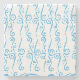 Conjuntos de Porta-Copos Blue Swirls