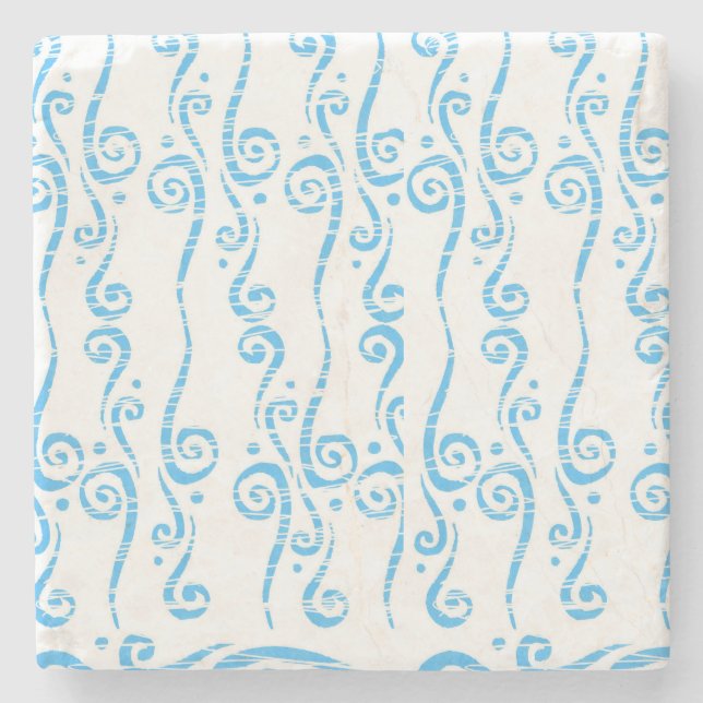 Conjuntos de Porta-Copos Blue Swirls (Frente)