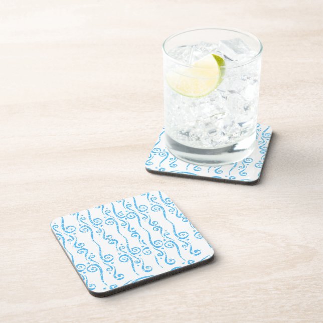 Conjuntos de Porta-Copos Blue Swirls (Lado Direito)