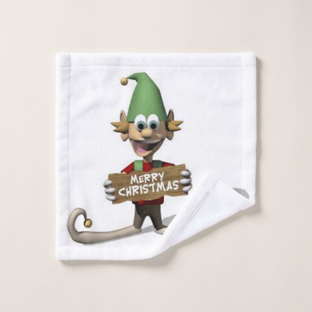Conjuntos de Toalhas de Banho de Natal, Elfo (Pano de lavar)