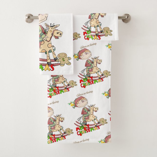 Conjuntos de Toalhas de Natal, Crianças são Bênção (Insitu)
