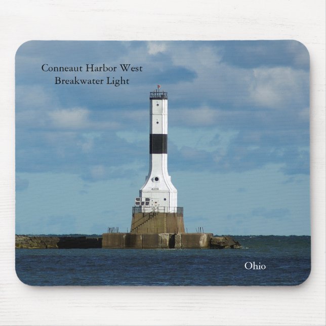 Conneaut Harbour West Breakwater Light Mousepad (Frente)