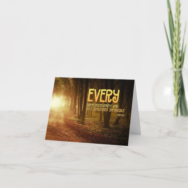 Conquistas Cartão de Nota Inspiracional (Frente)