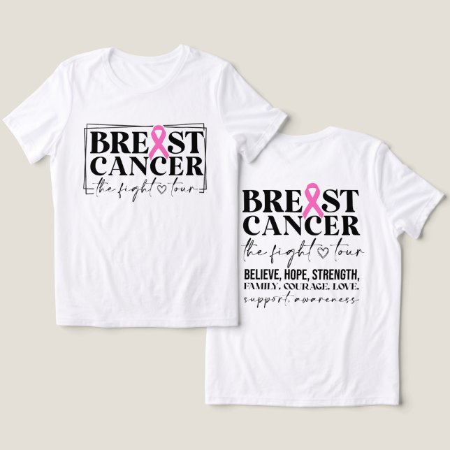 Consciência do Cancer da Mama Inspiracional (Design Frente e Verso)
